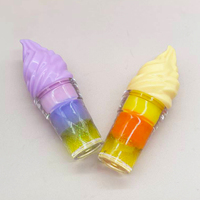 Gloss à lèvres liquide multicouche coloré en forme de glace, hydratant, imperméable, scintillant, transparent, maquillage pour