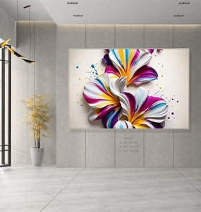 3D tùy chỉnh tay Kết cấu hoa hình ảnh vải tác phẩm nghệ thuật trừu tượng bức tranh tường nhà văn phòng khách sạn sơn dầu trang trí - Product Image 2