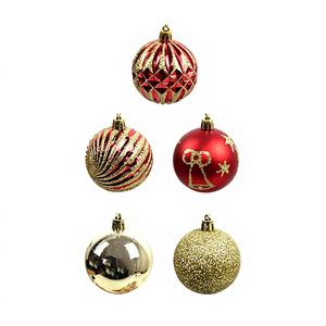 Ensemble de 24 décorations de Noël, 12 pièces/boîte, taille personnalisée, broderies perlées, graphismes floqués pour la décoration de la maison, emballage en boîte - Product Image 1