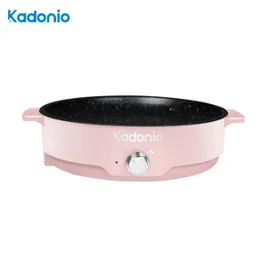 Электрическая круглая гриль-гриль Kadonio, многофункциональная сковорода для жарки, бездымные нагревательные формы для выпечки