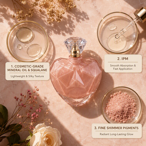 HKH - Brillo Corporal Líquido Dorado y Rosa, Personalizado, Orgánico, Ecológico, Vegano, a Base de Hierbas y Minerales, de Larga Duración, Etiqueta Privada, 100 ml - Product Image 3