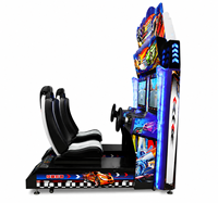 Machine de jeu vidéo de course automobile à monnayeur Lechuang, construction en métal, plastique et acrylique, langue anglaise, garantie 1 an