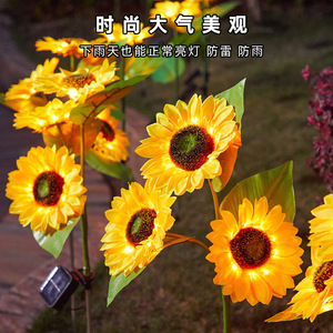 ไฟสวนรูปดอกทานตะวัน 3 หัว Hunter Broad Solar แบบเสียบพื้น LED สำหรับสนามหญ้าและลานบ้าน - Product Image 3