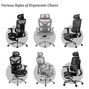 Sedia da <span class=keywords><strong>Ufficio</strong></span> Ergonomica in Rete con Poggiatesta, Schienale Alto Regolabile, Girevole, per Computer, Gaming, Casa e Studio - Product Image 5