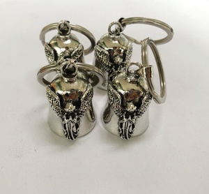 Cloche <span class=keywords><strong>de</strong></span> moto <span class=keywords><strong>en</strong></span> métal gravée Ailes d'ange, style Hip Hop, porte-bonheur du Nouvel An, cadeau pour motard - Product Image 4
