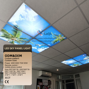 Hiện đại 600x600 mét 40 Wát CCT Lựa chọn ánh sáng phẳng làm sạch Văn Phòng TrườNg học bệnh viện LED Sky Bảng điều chỉnh 2x2ft lõm nhôm cho bề mặt - Product Image 3