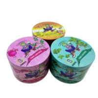 Broyeurs d'herbes de luxe OHIS 2.5 pouces impression UV en gros broyeur en alliage de Zinc 4 pièces accessoires pour fumeurs broyeurs d'herbes portables