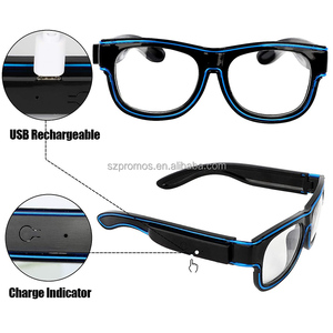 Lunettes de soleil LED sans fil rechargeables par USB, lunettes lumineuses pour les soirées dansantes ou le Ramadan et <span class=keywords><strong>la</strong></span> Saint-Valentin - Product Image 4