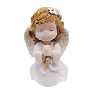 最初の聖体拝領記念品樹脂祈りの天使の女の子5インチ