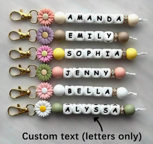 Ciondoli a Forma di Lettera per Borse, Portachiavi Fai-da-Te, Lettere Iniziali Colorate Quadrate e Rotonde per Borse e Portachiavi - Product Image 2