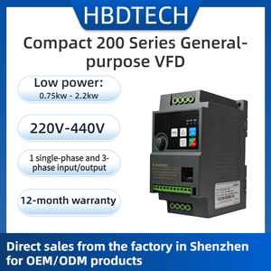 HBD 200ชุด0.75kW แปลงตัวแปรที่เชื่อถือได้2.2kW 1.5kW 220V 380V เดี่ยวและสามเฟสสำหรับเครื่องจักรบรรจุภัณฑ์แบบเรียบง่าย - Product Image 1