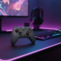 Controlador de Juego Inalámbrico, Controlador Bluetooth Negro para Switch, PC, Teléfonos Android e iOS, Gamepad Inalámbrico