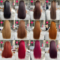 Peluca de Cabello Humano Liso con Frente de Encaje Marrón de 30 Pulgadas para Mujer, Pelucas Frontales de Encaje, Cabello Humano al por Mayor