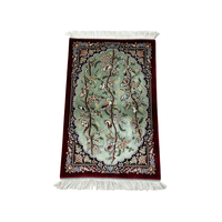 Premium Grade Luxury Bird Flower Tree Runner Rugs Modal Machine Woven Wall Tapestry Floor Mat 60*90cm
