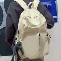 Mochila Escolar Impermeable para Computadora, Estilo Oxford, Color Sólido, para Universidad y Preparatoria, Moda para Chicas, Gran Venta