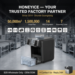 Machine à glaçons <span class=keywords><strong>électrique</strong></span> HONEYICE pour la maison et l'hôtel, à économie d'énergie, <span class=keywords><strong>avec</strong></span> fonction smoothie 2-en-1, pour cuisine, bar, petit café - Product Image 6