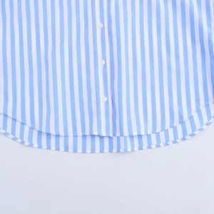 Roupas Estilo Coreano por Atacado para Mulheres, Camisa Listrada para Escritório, Blusa Casual Clássica de Marca - Product Image 6