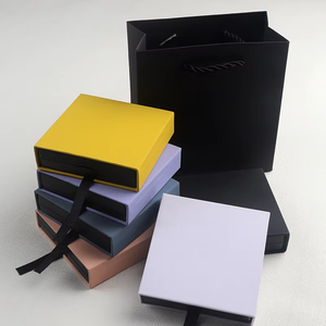 Custom Logo Square Plastic <b>Storage</b> Jewelry Boxes with Drawer Slider <b>Ring</b> Earring PE Film Suspension Packaging - Product Image 4