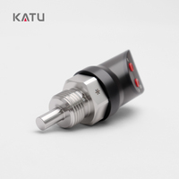 Sensor de Flujo de Agua Compacto KATU FS220, Sonda de Acero Inoxidable 304, Conector M12, 12-30V DC