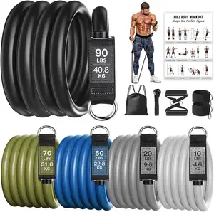 11PCs Fitness Stretch Ejercicio Bandas de resistencia Set para gimnasio Hacer ejercicio con logotipo personalizado