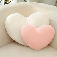 Almohadas de Corazón Rosadas y Blancas, Cojines Decorativos en Forma de Corazón, Almohadas Esponjosas para Cama, Sofá, Auto, Decoración del Hogar