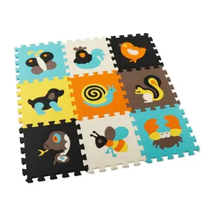 新款Desgin防水婴儿软EVA地板泡沫拼图昆虫动物爬行游戏垫儿童拼图儿童益智玩具