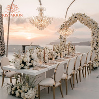 Services de personnalisation de mariage, chaises de mariée dorées de luxe, empilables, en acier, pour hôtel, appartement, design moderne