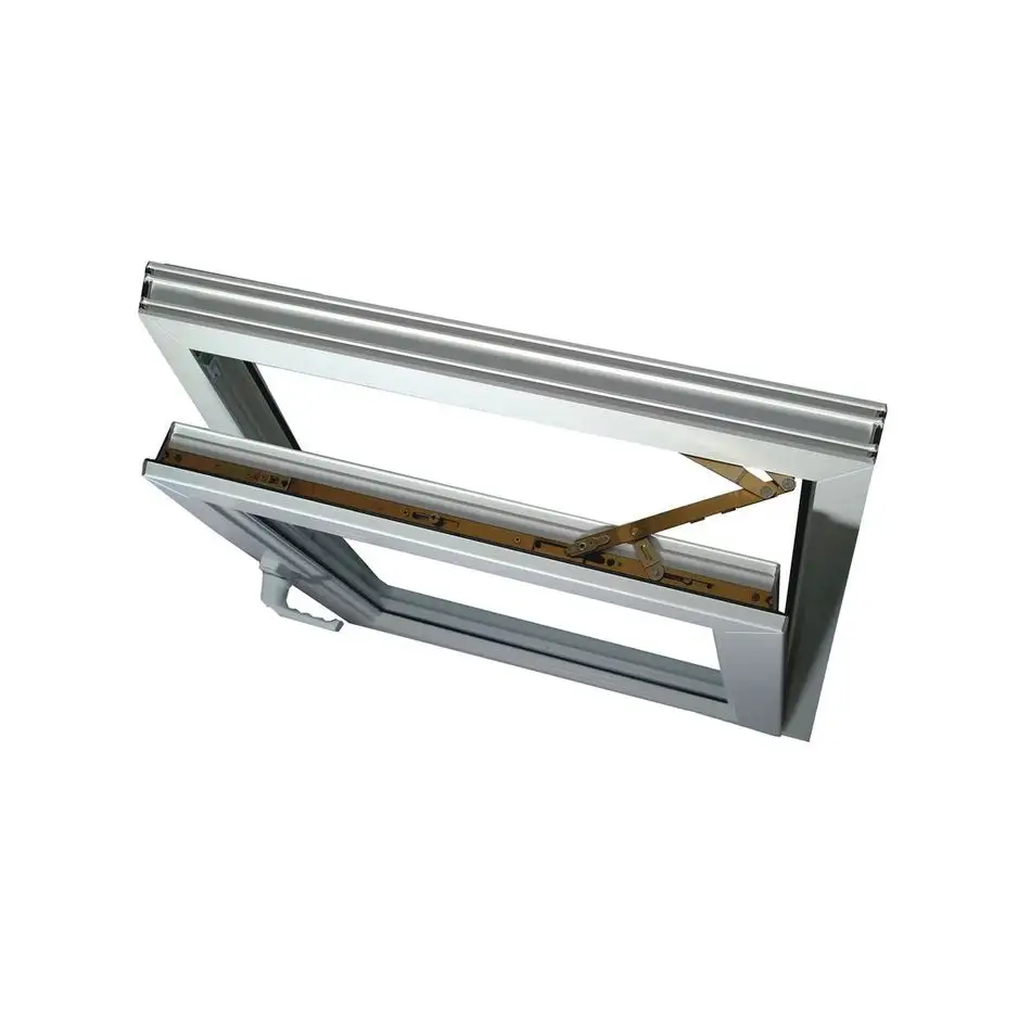 Nhà an ninh bão tác động đôi tráng men PVC hồ sơ uPVC cửa sổ và cửa ra vào Khung kính nhựa uPVC cửa sổ trượt