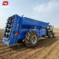 Épandeur de fumier de vache et d'engrais solides en acier inoxydable, grande capacité, pour tracteur, pour engrais organique solide