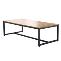 Table de conférence en bois et acier de direction moderne chaise de bureau de formation simple bureau de négociation des employés
