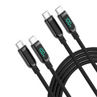 100W USBC vers USBC avec HDTV LED affichage numérique USB C téléphone synchronisation des données charge rapide câble de chargeur Android pour mobile et table