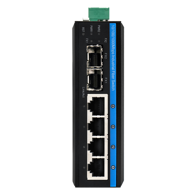 Small Din Rail 100/1000M Fiber Ethernet L2 Managed Industrial Network Switch
