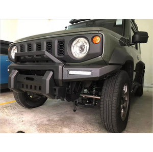 Pièce de voiture pare-chocs de treuil avant en acier pour <span class=keywords><strong>Suzuki</strong></span> <span class=keywords><strong>Jimny</strong></span> JB64 JB74 2019 <span class=keywords><strong>2020</strong></span> 2021 2022 accessoires auto faisceau de pare-chocs robuste - Product Image 2