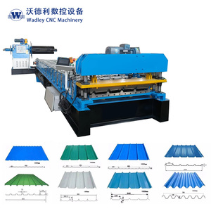 Machine de formage de tôles trapézoïdales en métal Vodley, épaisseur 0,3-0,8 mm, largeur d'alimentation 1220 mm, machine de haute précision - Product Image 2