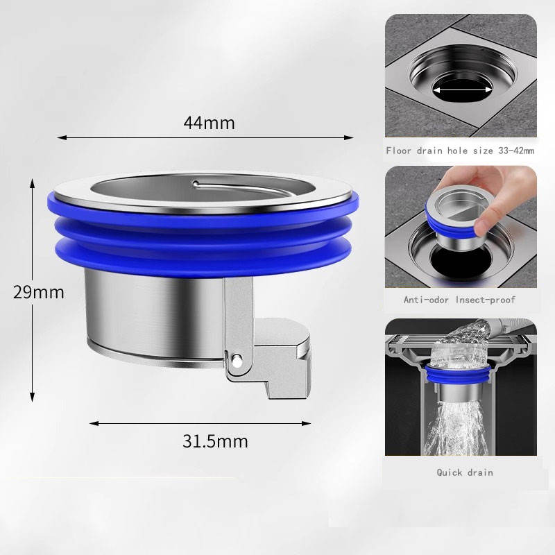 Copper silver anti-odor floor drain core