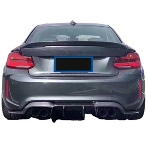 Diffuseur de pare-chocs arrière en fibre de carbone pour <span class=keywords><strong>BM</strong></span> W 2 Series F87 <span class=keywords><strong>M2</strong></span> Coupé 2 Door 2016 V Style Rear Bumper Splitter - Product Image 1