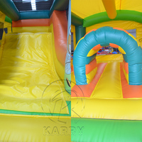 Château gonflable commercial en PVC, thème jardin des abeilles, écologique, garantie 3 ans, combo château gonflable et toboggan pour fête d'anniversaire d'enfants