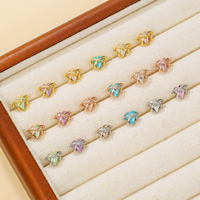 Boucles d'oreilles coeur romantique 3A Zircon titane Post mariée Couple bijoux minimaliste Piercing bijoux pour femmes