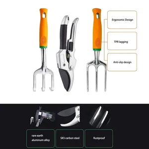 Hot Sell 11 Pieces Garden Tool Set TPR Handle Heavy Duty Garden Hand Tools Kit