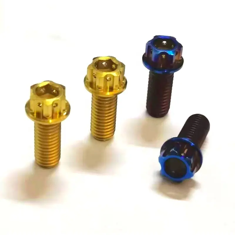 m6 Titanium Hexagon Hex Head Flange Caliper Pin Bolts for Motorcycle bicycle Brembo Screws