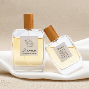 Fabrik preis Parfüm Glass pray Old Vintage 50ml 100ml Klar Einzigartige Flachglas Parfüm flasche Herren Köln Sprüh flasche - Product Image 4