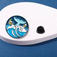 Ensemble de badges et broches en émail dur sur le thème de la protection des animaux marins, pour la décoration des vêtements et des sacs