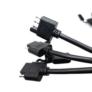 สายพ่วง4ทางปลั๊ก SAE ตัวเชื่อมต่อ SAE สายพ่วงสาขา Y สำหรับรถบรรทุกแคมป์ไฟ LED กล้องหลังประตู - Product Image 4