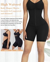 BBL Shapewear Shorty sculptant taille haute 2 en 1 sans couture, respirant et gainant, avec coussinets amovibles et rehausseur de fesses push-up