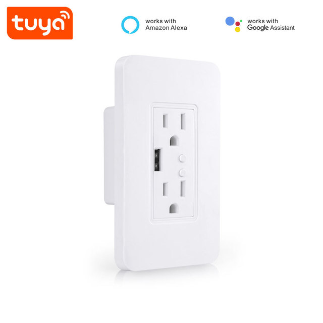 Wholesale Price US Version Wireless WiFi Tuya Smart Wall Socket PST-PS-1607