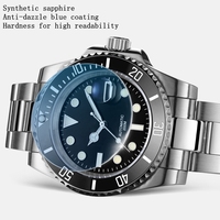 Reloj de Bolsillo de Lujo para Hombre Tandorio, Acero Inoxidable, Movimiento Automático Seiko, 20 BAR, Sumergible, Luminoso, Mecánico