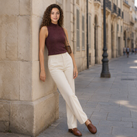 Gilet en tricot décontracté pour femme, idéal pour le printemps, le quotidien, le bureau ou la rue, à porter en superposition, pull sans manches, tricoté à la main, pour femmes
