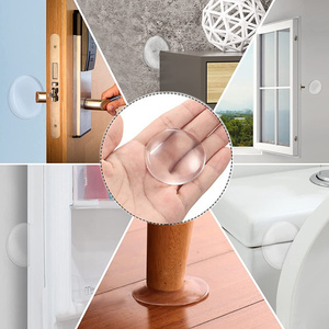 Protection Murale Ronde en Caoutchouc Transparent pour Poignée de Porte – Amortisseur <span class=keywords><strong>Silencieux</strong></span> et Protecteur de Mur le Plus Robuste - Product Image 4