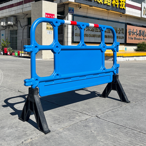 Barrera de Plástico HDPE Moldeada por Soplado 1350A, Barrera de Seguridad de Plástico para Control de Multitudes con Panel Publicitario - Product Image 3