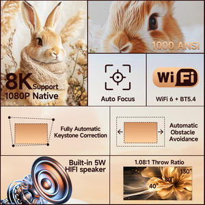 Magcubic X7 1000 ANSI Lúmenes, Compatible con 8K/4K, Enfoque Automático, Corrección Trapezoidal Automática, WiFi6, BT5.4, <span class=keywords><strong>Android</strong></span>, Hogar, Oficina, Pico, Exterior - Product Image 2